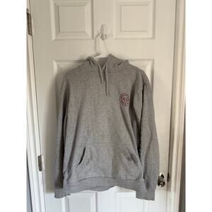 Brixton Supply Logo Gray Hoodie Large